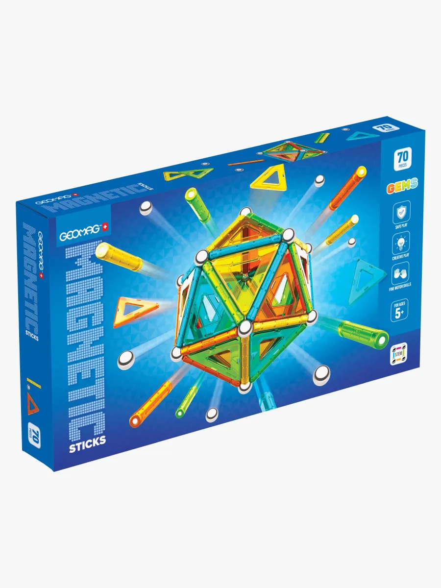Geomag Magnetic Sticks Gems Byggsats 70 Delar
