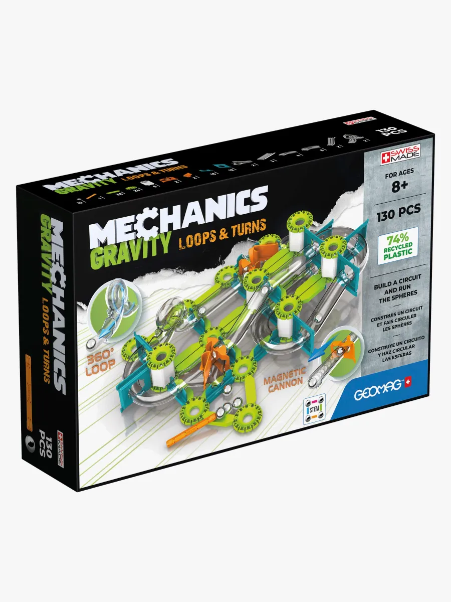 Geomag Mechanics Gravity Loops &  Turns Byggsats 130 Delar