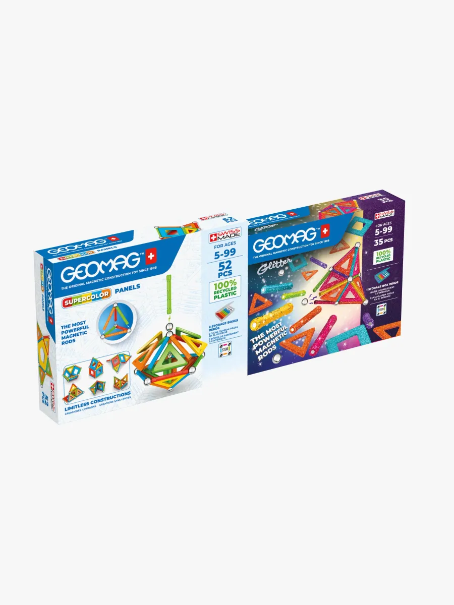Geomag Supercolor &  Glitter Panels Byggsats 2-Pack 87 Delar