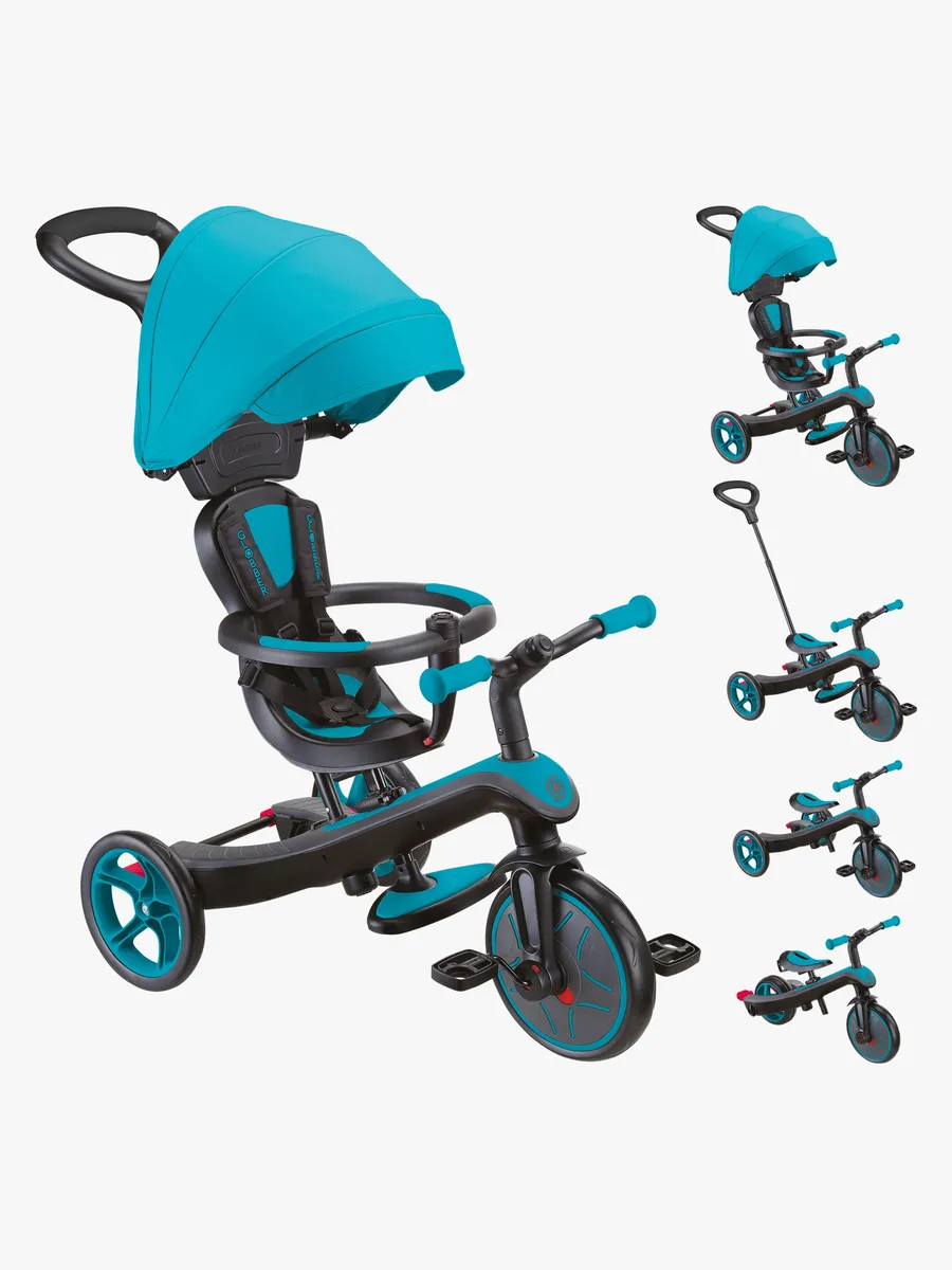 Globber Trehjuling Explorer 4-in-1, Blågrön