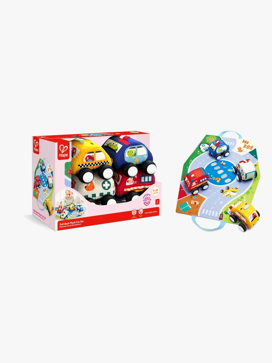 Hape Pull-Back Mjukt Bilset
