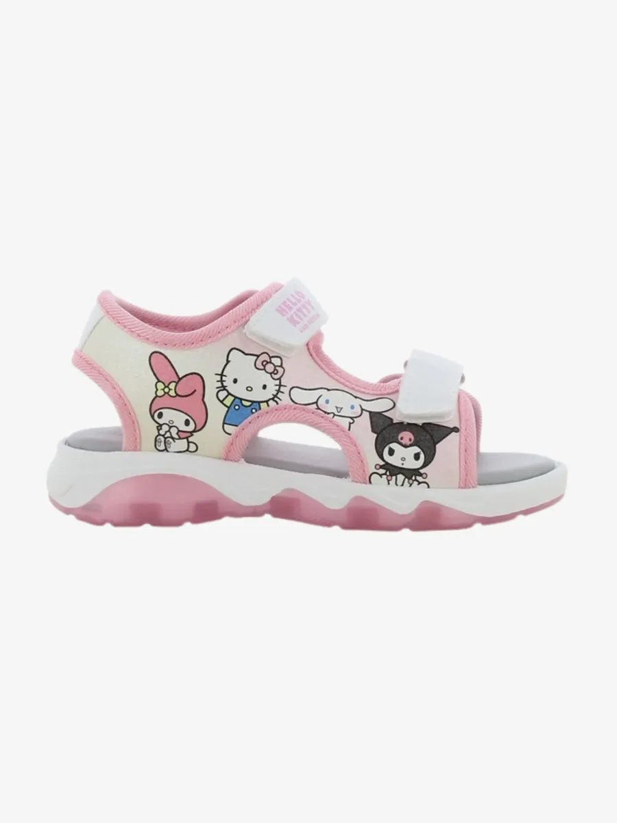 Hello Kitty Blinkande Sandaler, White/Pink, 25