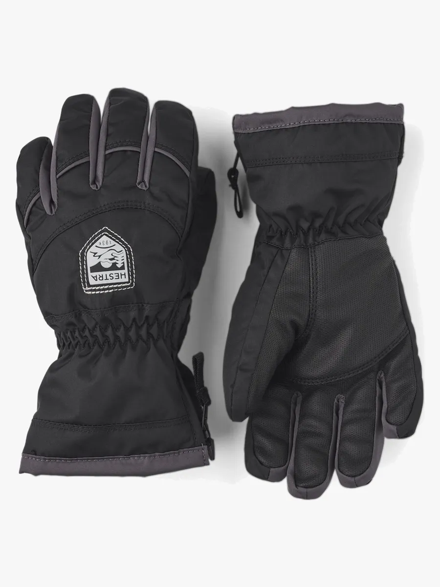 Hestra Sarri Zip JR Handskar, Svart/Grafit, 2