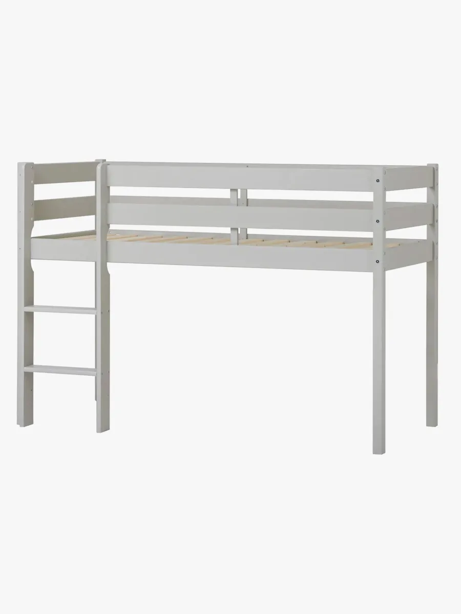 Hoppekids ECO Comfort  Halvhög Loftsäng 70x160, Dove Grå, Barnsäng, Juniorsäng