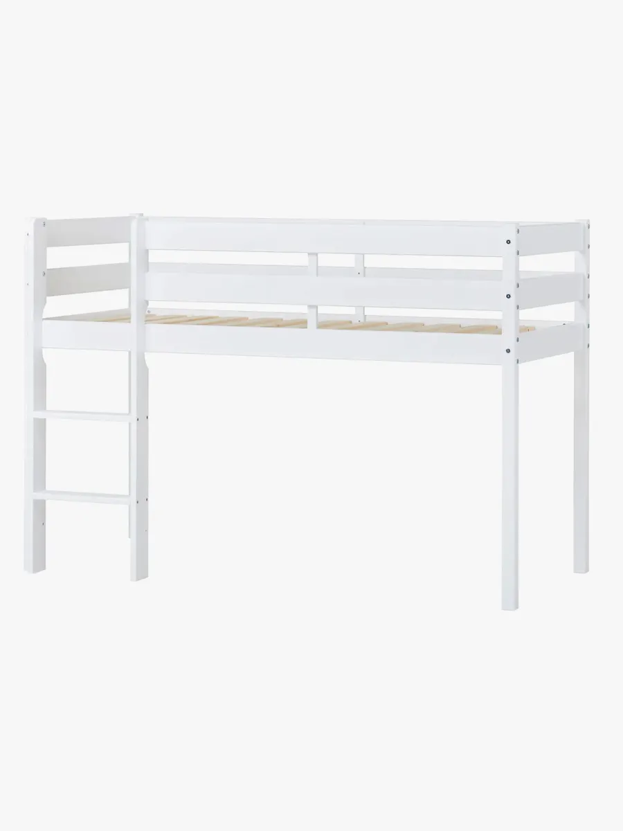 Hoppekids ECO Comfort  Halvhög Loftsäng 70x160, Vit, Barnsäng, Juniorsäng