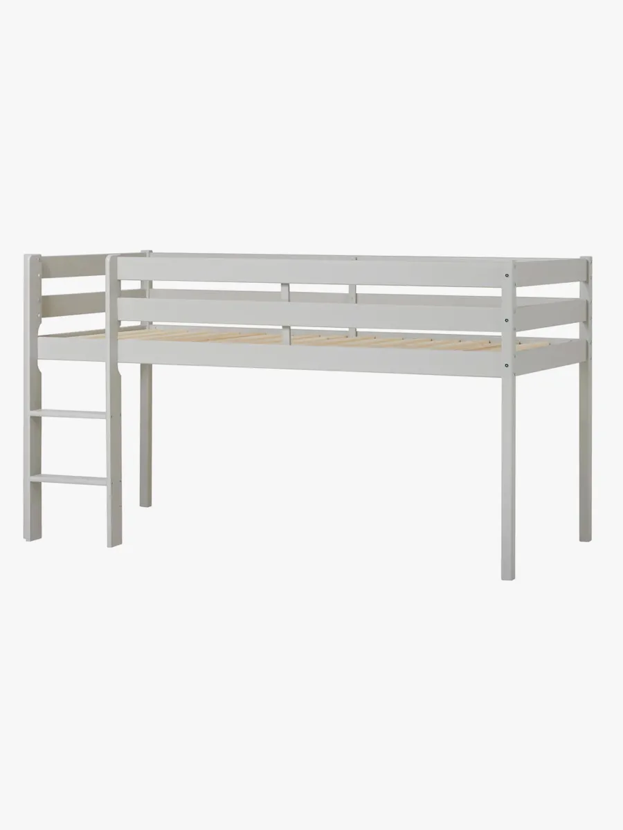 Hoppekids ECO Comfort  Halvhög Loftsäng 90x200, Dove Grå, Barnsäng, Juniorsäng