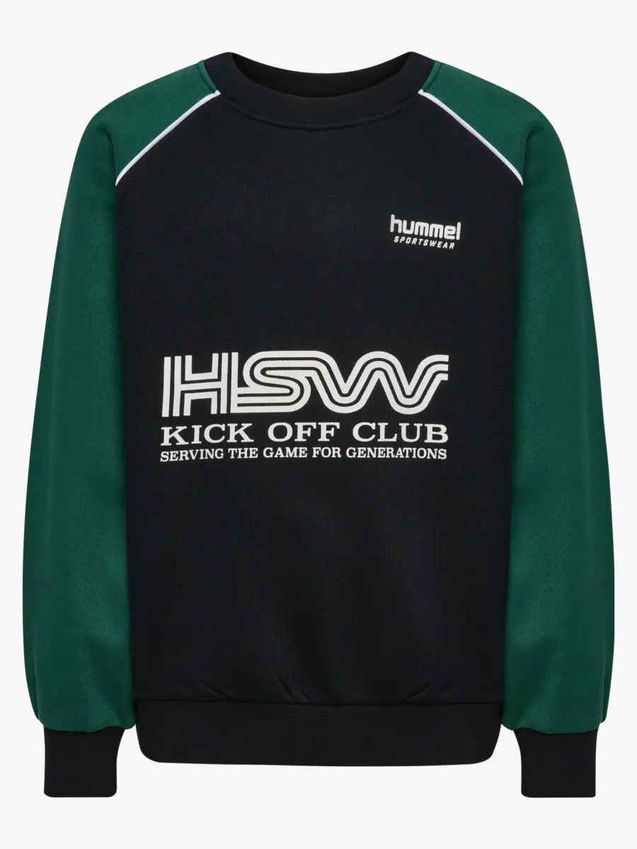 Hummel Oversized Crew Tröja, Dark Green, 122-128