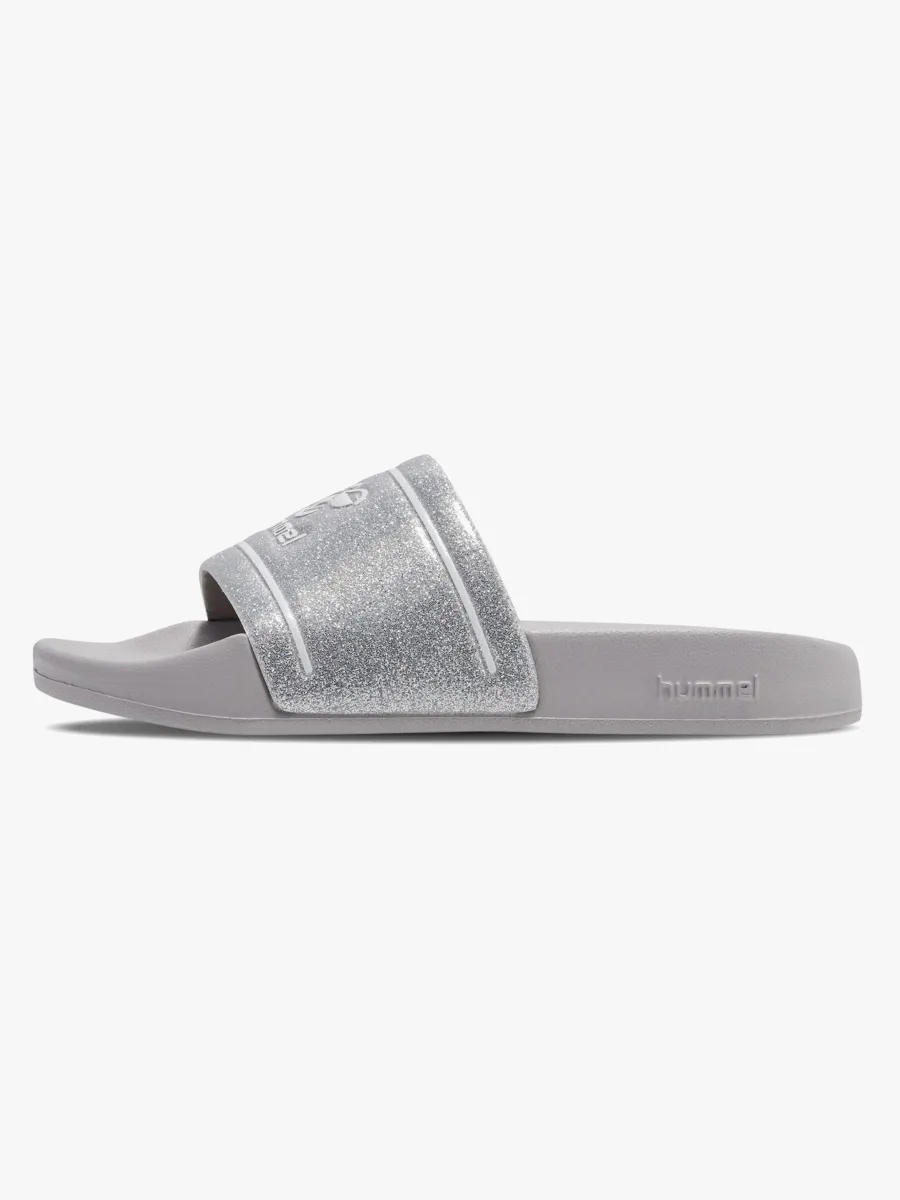 Hummel Pool Slide Glitter Jr Tofflor, Lunar Rock, 33