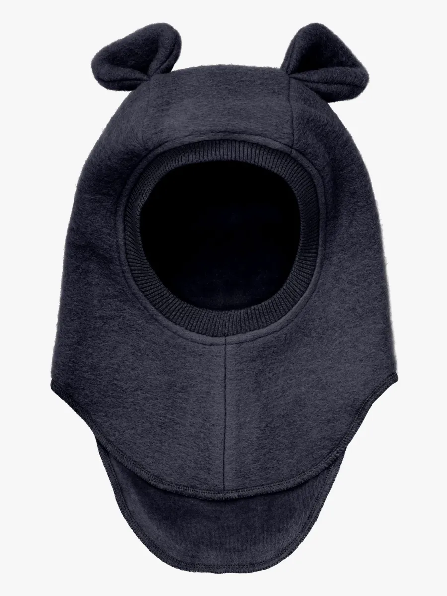 Huttelihut Balaklava Merinoull med Öron, Dark Navy, 53