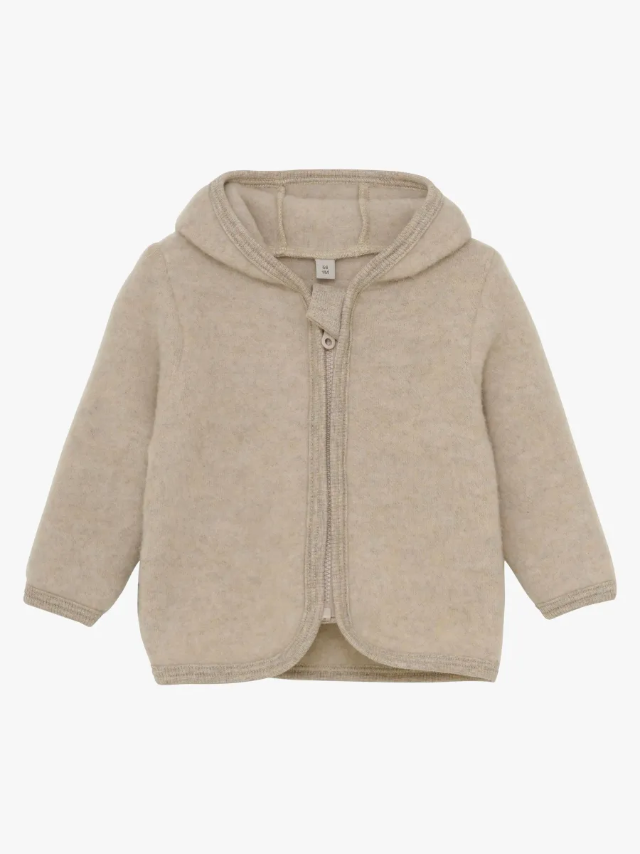 Huttelihut Ullfleecejacka Merinoull, Camel Melange, 98