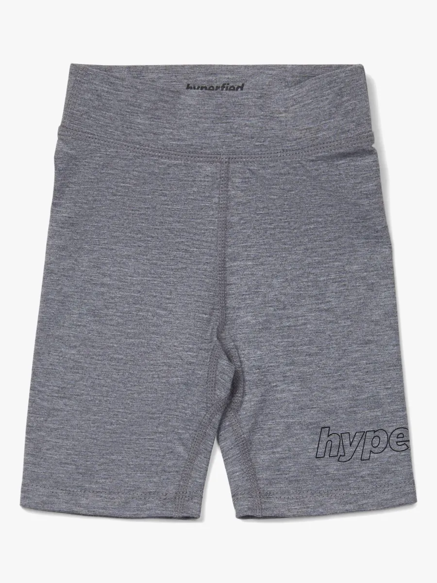Hyperfied Jersey Logo Biker Shorts, Grey Melange 134-140