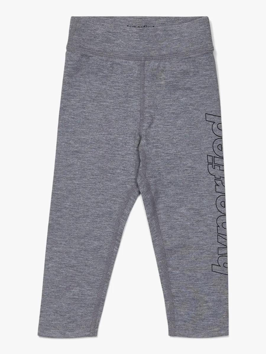 Hyperfied Jersey Logo Tights, Grey Melange 110-116