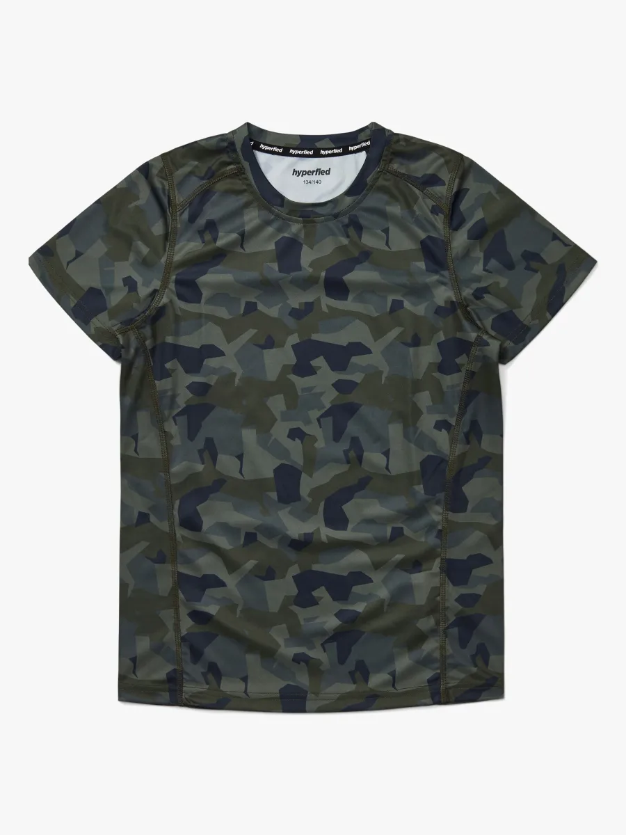 Hyperfied Logo T-Shirt, Camo 122-128