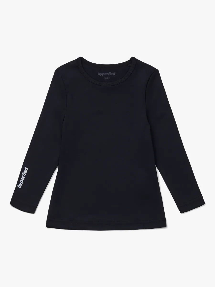 Hyperfied Long Sleeve Logo Top, Anthracite 86-92