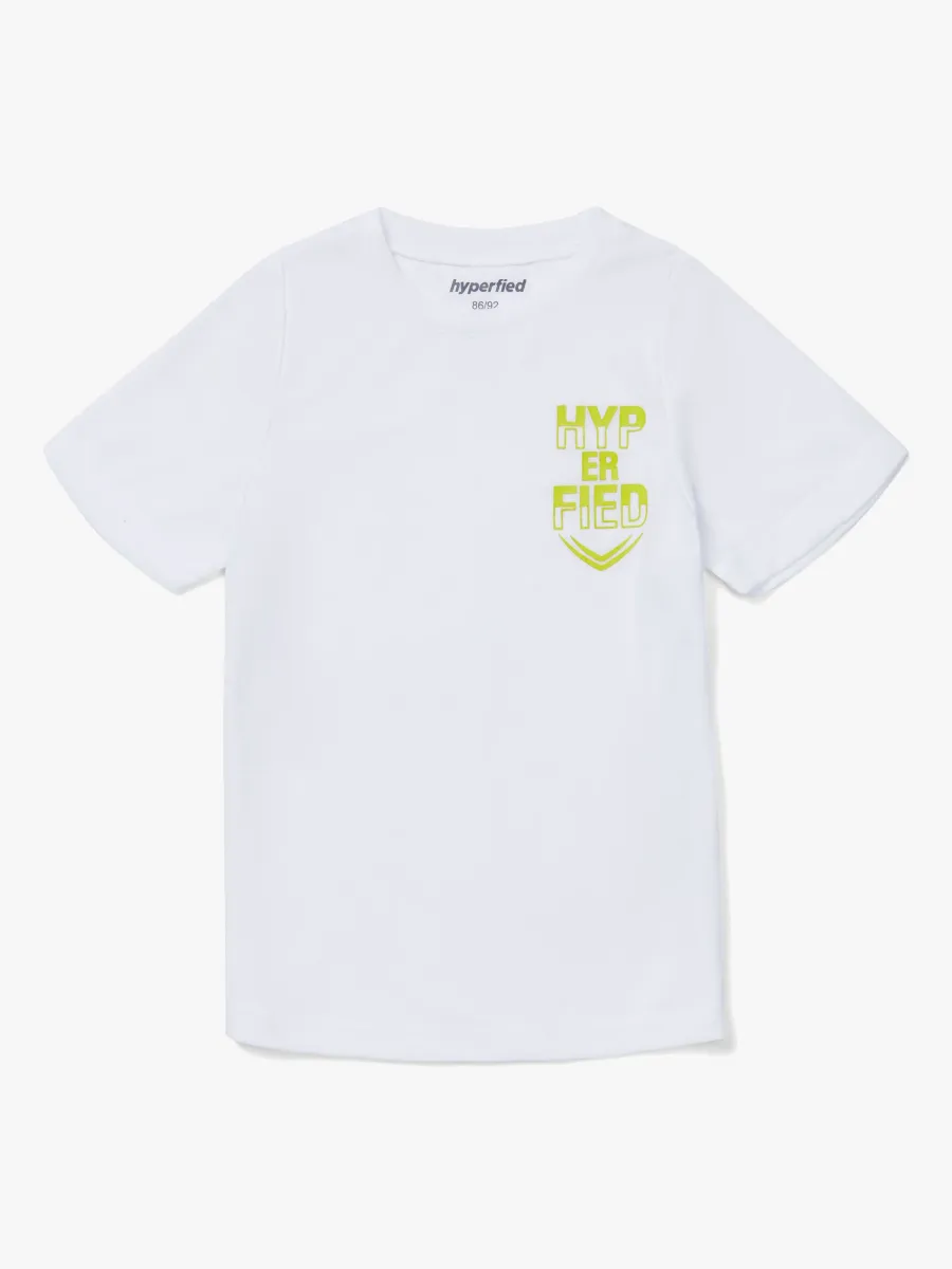 Hyperfied Neo Logo T-Shirt, Bright White 158-164