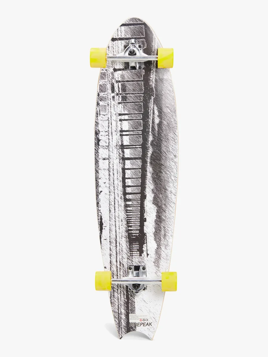 Impulse Longboard, Grå/Gul
