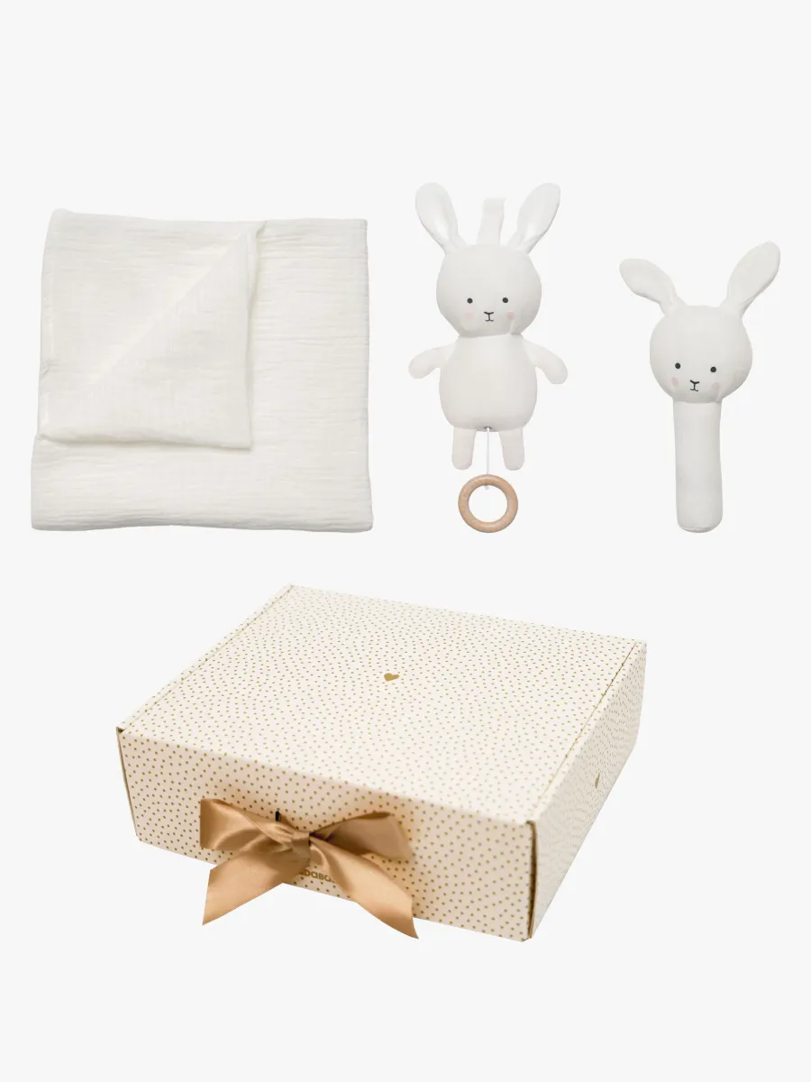 Jabadabado Bunny Filt Gåvoset, Vit