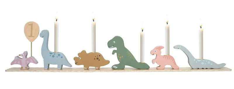 Jabadabado födelsedagståg ljusstake, dinosaurie