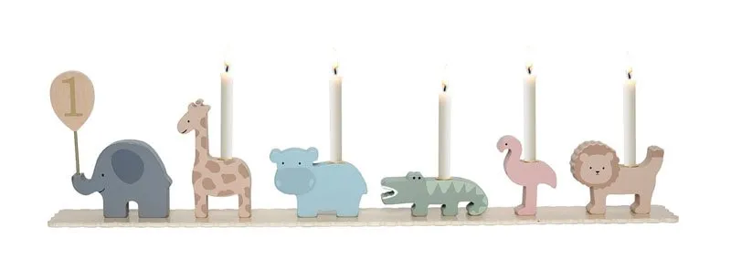 Jabadabado födelsedagståg ljusstake, safari