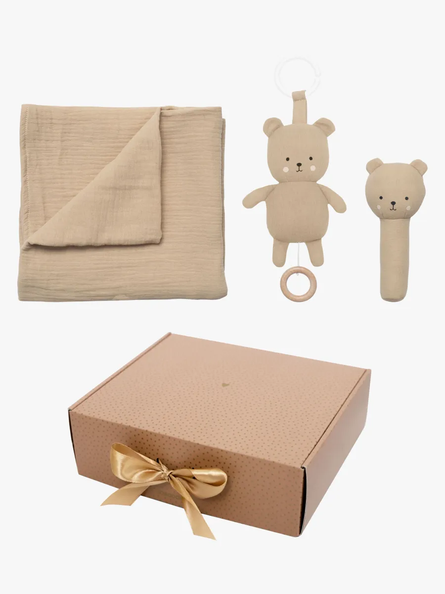 Jabadabado Teddy Filt Gåvoset, Beige