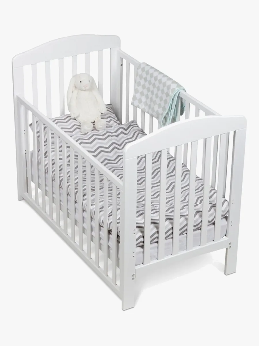 JLY ELLA Dream Lux Spjälsäng Dropside med Babymatex Madrass 60x120, Vit