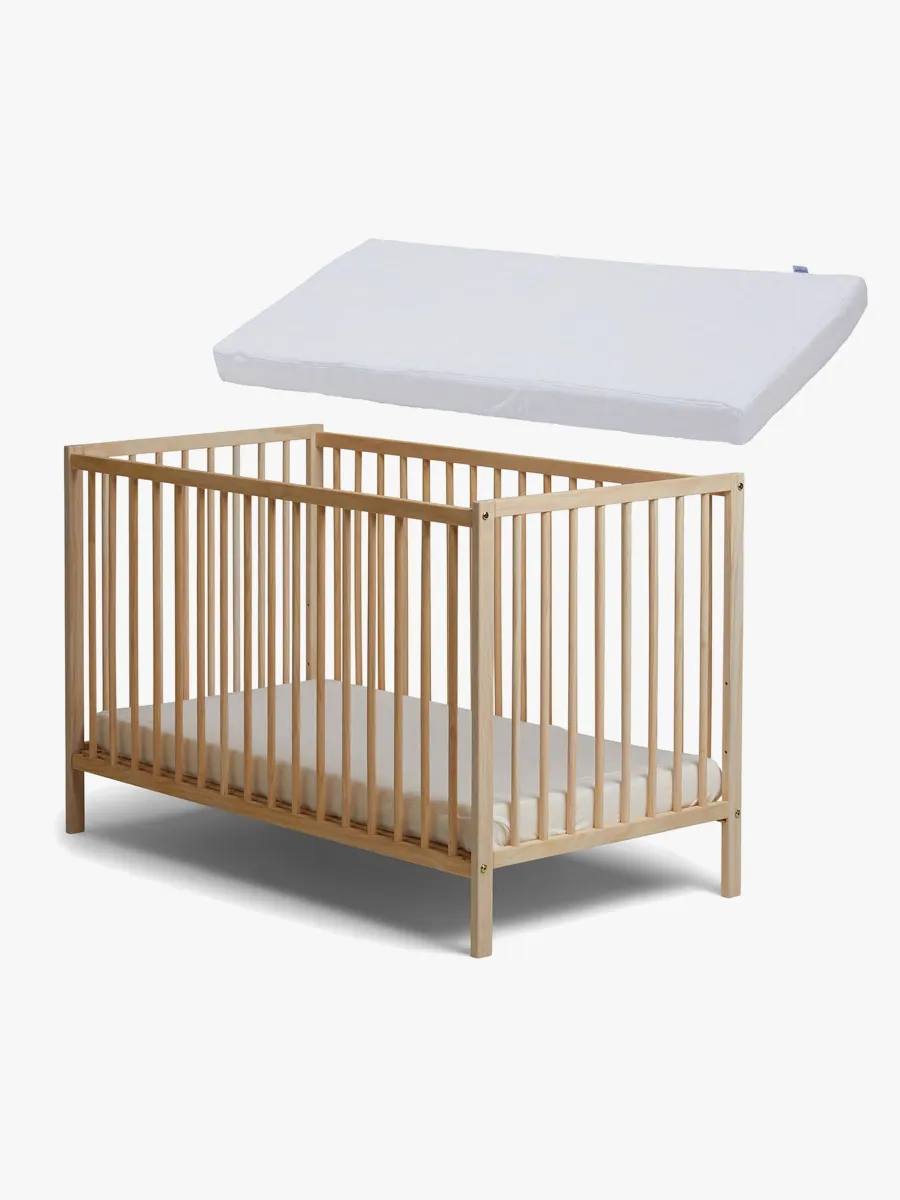 JLY SIGNE Heaven Spjälsäng med BabyMatex Madrass Soft Plus 60x120