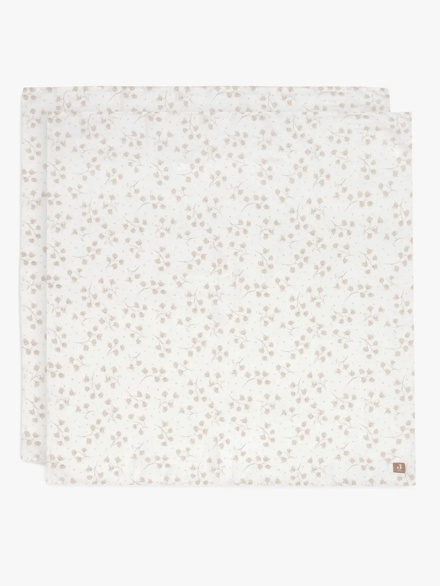 Jollein Muslinfilt 115x115 cm 2-Pack, Leafy Dreams