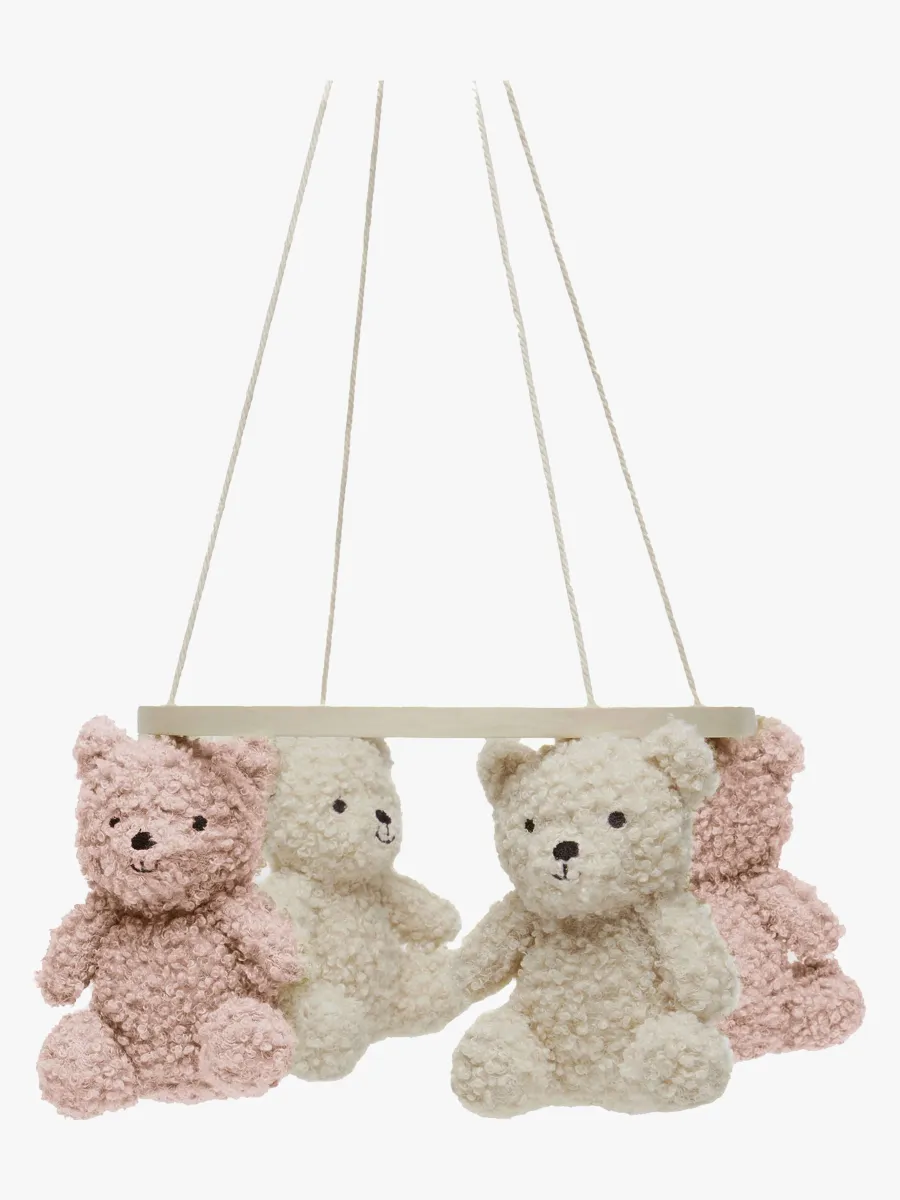 Jollein Teddy Bear Sängmobil, Natural/Wild rose