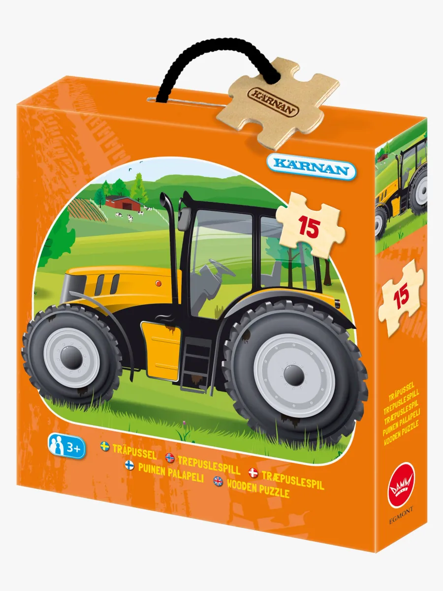 Kärnan Askpussel Traktor 15 Bitar