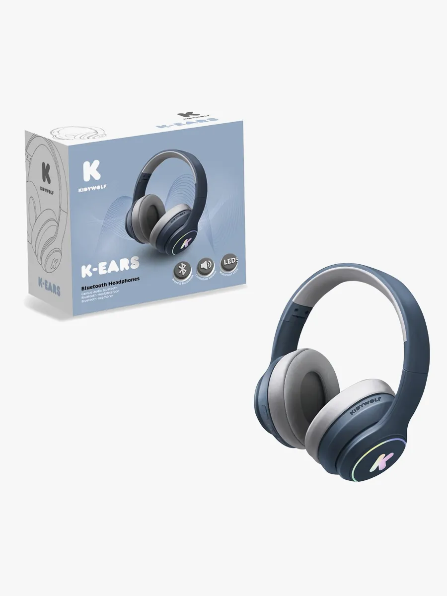 Kidywolf K-EARS Hörlurar Bluetooth, Blå