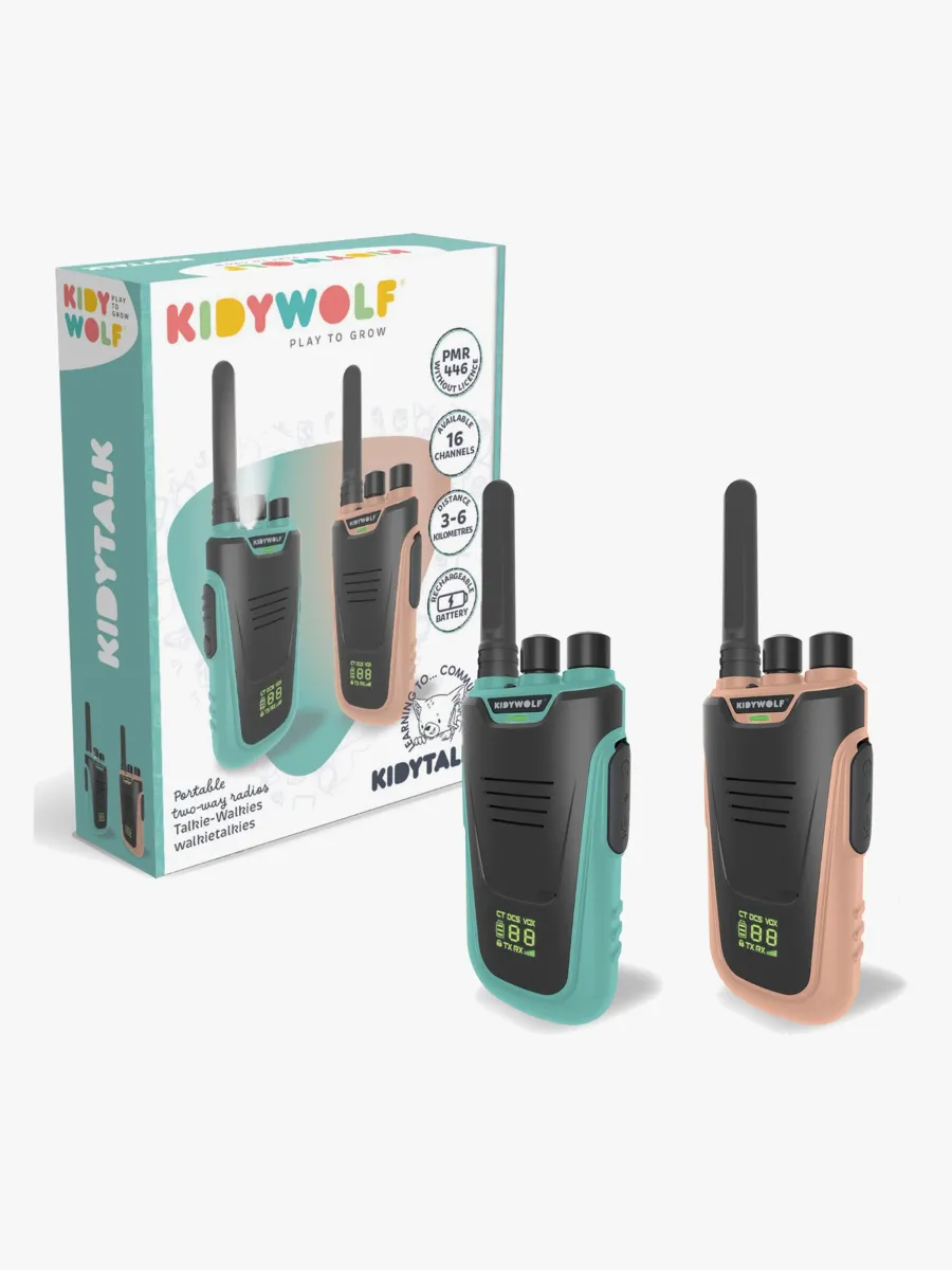 Kidywolf KIDYTALK Walkie-talkies, Beige/Turkos