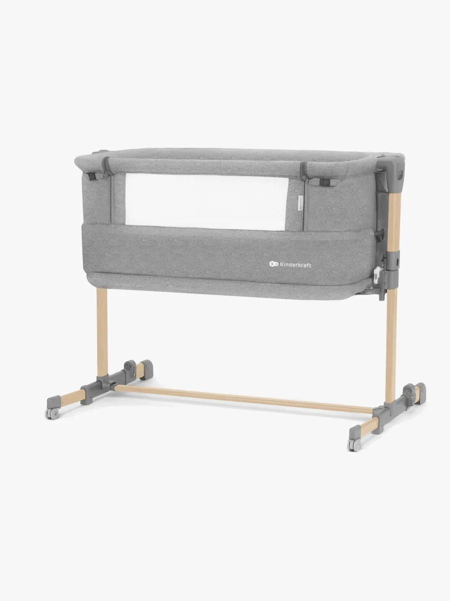 Kinderkraft NESTE GROW Bedside Crib, Ljusgrå