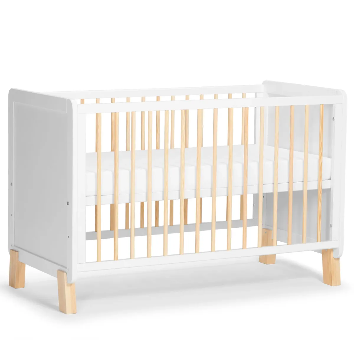 Kinderkraft Spjälsäng Nico, White