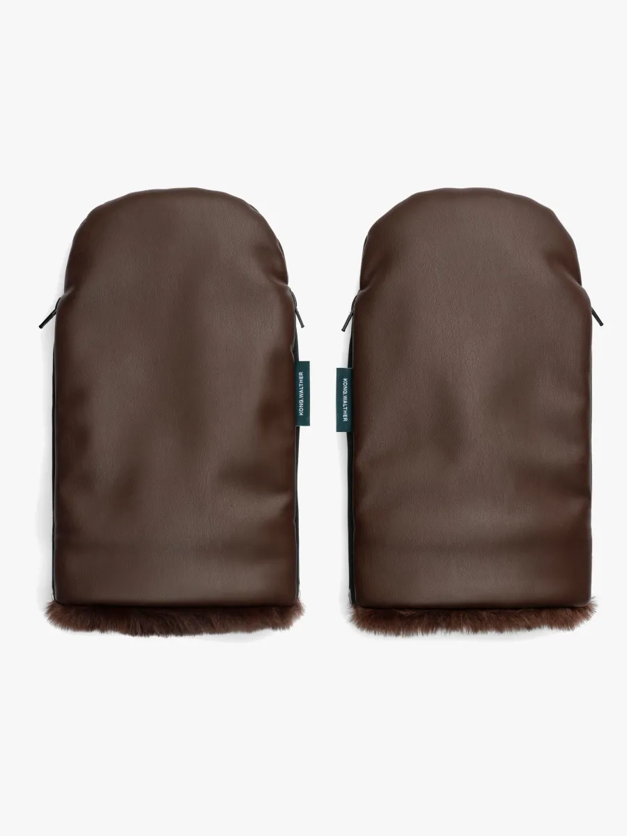 KONG.WALTHER Østerbro Fur Barnvagnsvantar, Chocolate Brown