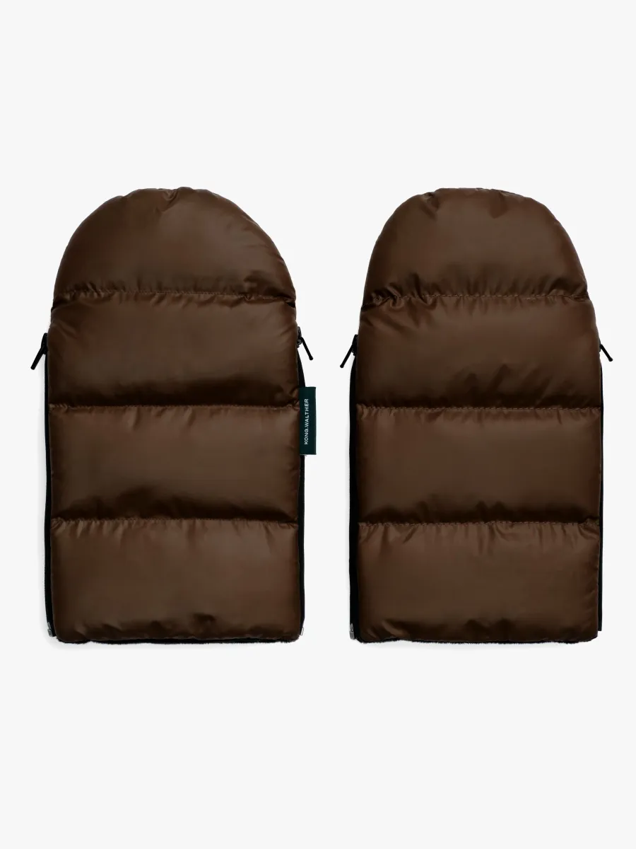 KONG.WALTHER Østerbro Puffer Barnvagnsvantar, Chocolate Brown