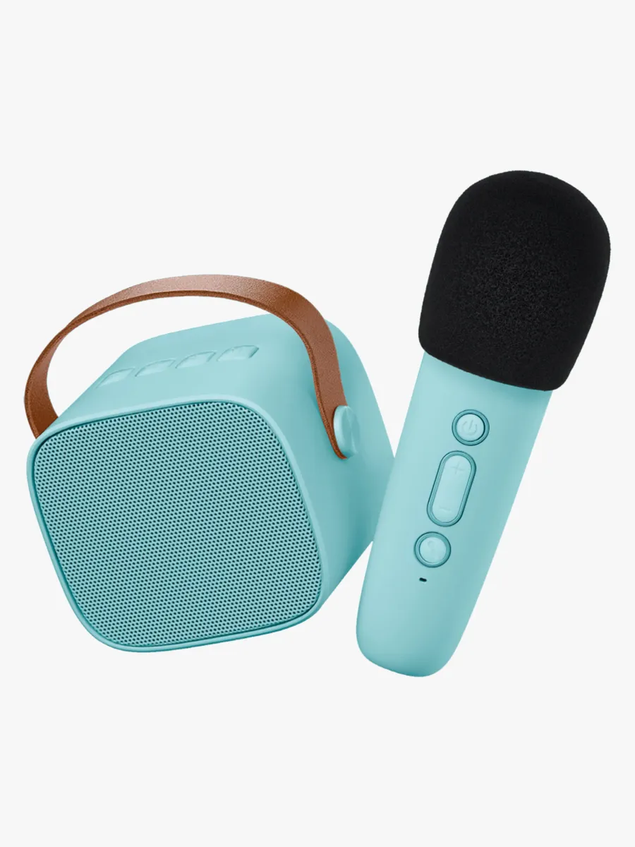 Lalarma Bluetooth-högtalare med Trådlös Mikrofon, Blå