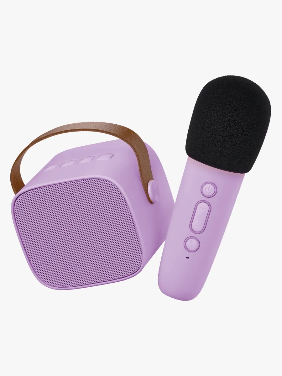 Lalarma Bluetooth-högtalare med Trådlös Mikrofon, Lila