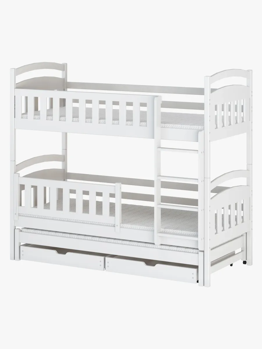Lano Meble BLANKA Trippel Våningssäng 90x200, Vit