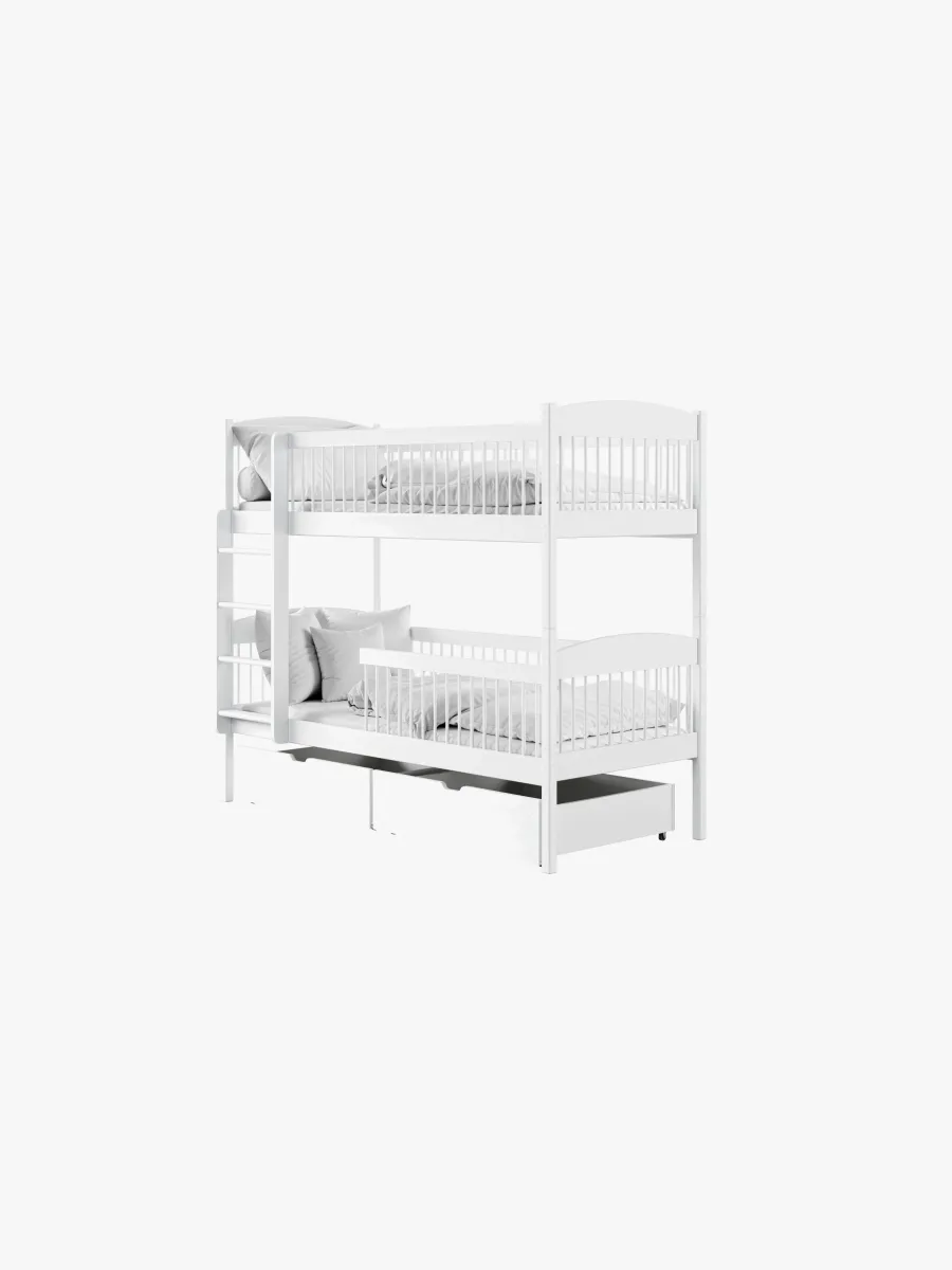 Lano Meble LUNA Våningssäng 90x200, Vit