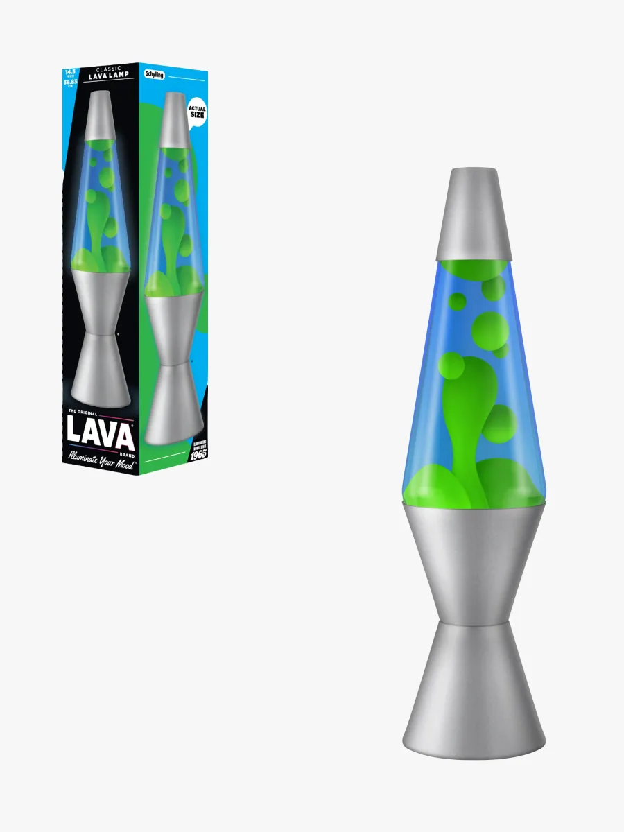 LAVA Lampa Classic 37cm, Grön/Blå, Barnrum