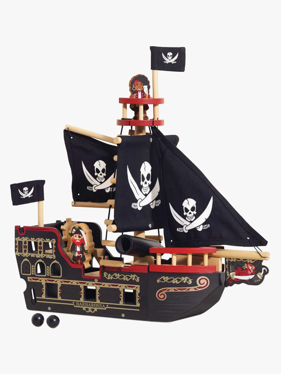 Le Toy Van Barbarossa Piratskepp &  Karaktärer