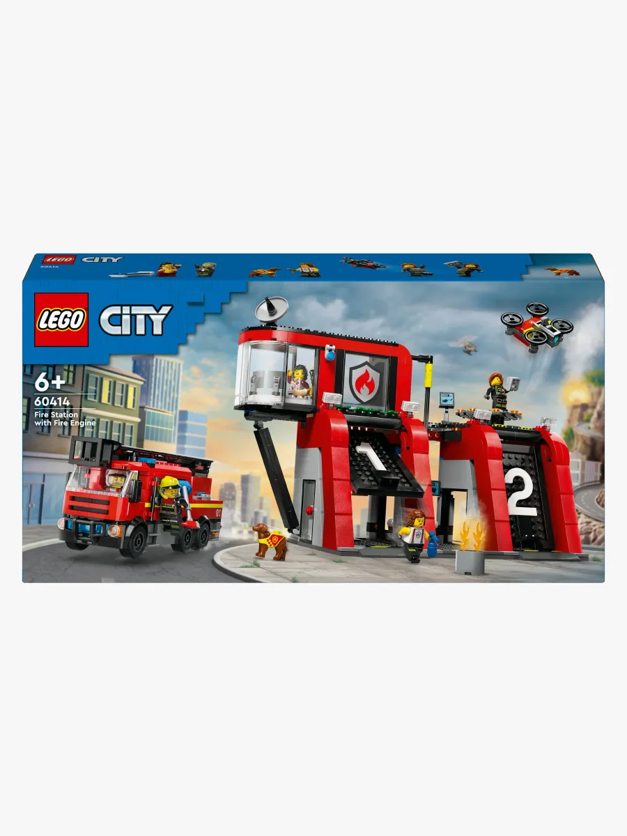 LEGO City Fire 60414 Brandstation med brandbil