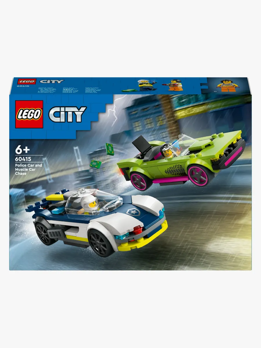 LEGO City 60415 Jakt med polisbil och muskelbil