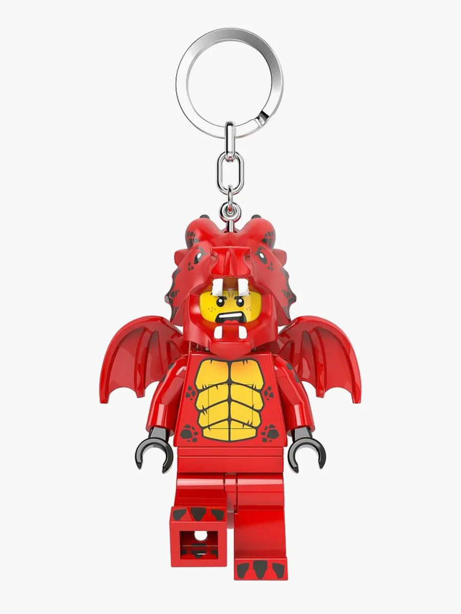 LEGO® Minifigure™ Drakdräkt Kille Nyckelring med LED-lampa, Barnrum