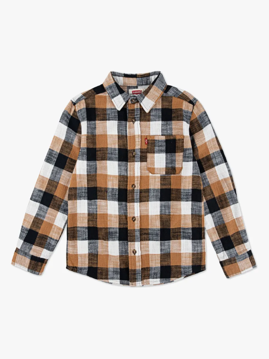 Levi's LVB Buffalo Check Flannellskjorta, Jet Black, 176