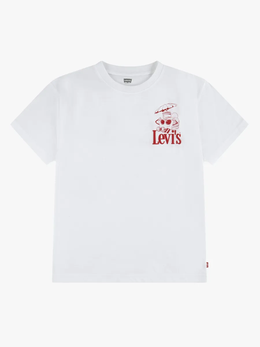 Levi's LVB Burger Meal T-shirt, Bright White, 152