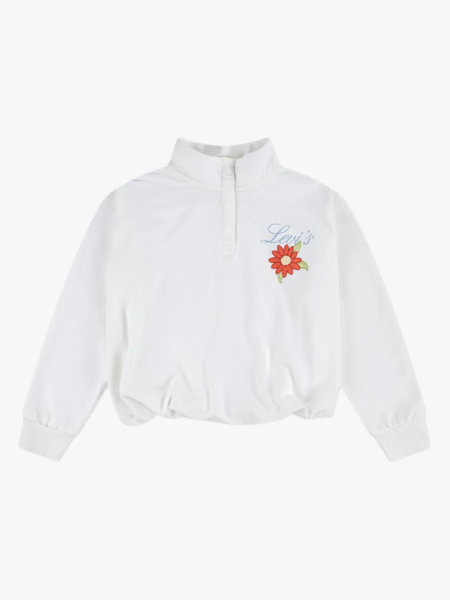 Levi's LVG Bubble Hem LS Knit Tröja, Bright White, 128
