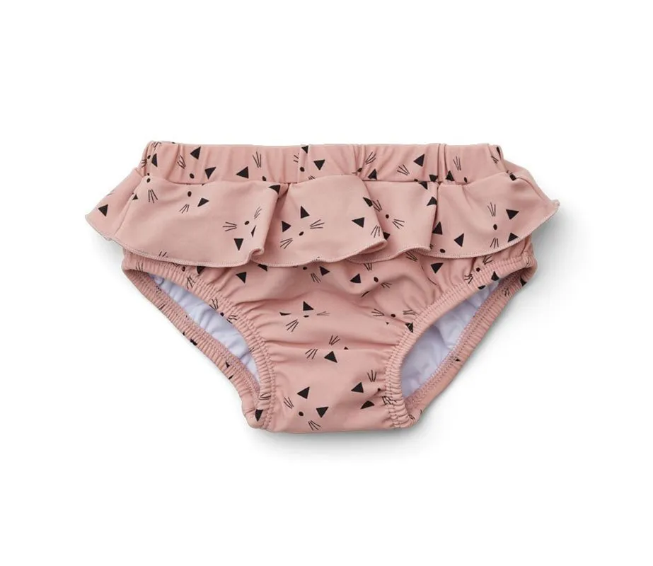 Liewood badbyxa Elise med volang stl 56/62, cat rose