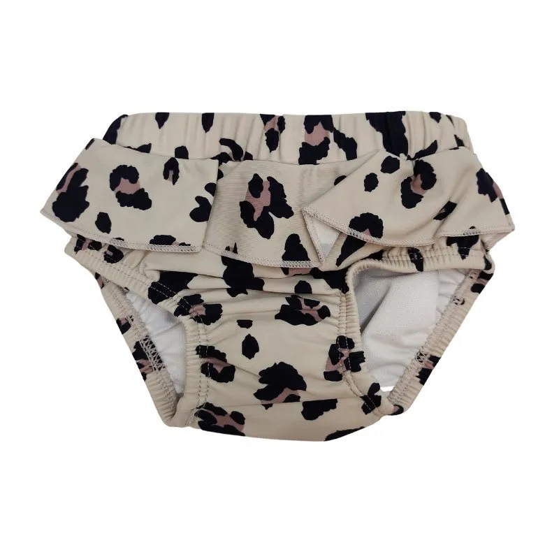 Liewood badbyxa Elise med volang stl 68/74, leo beige beauty