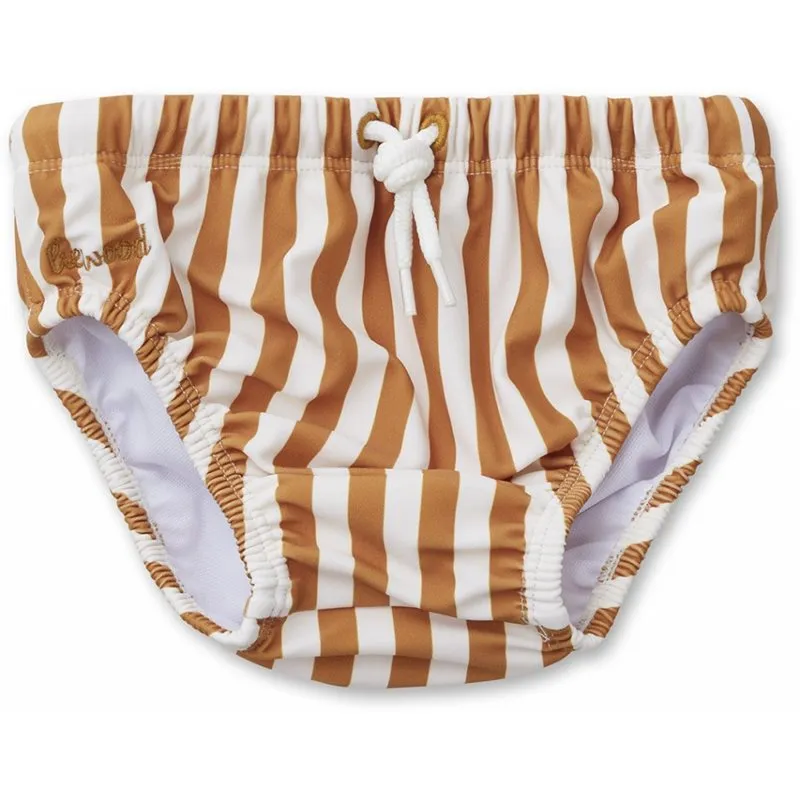 Liewood badbyxa Frej stl 56/62, stripe mustard